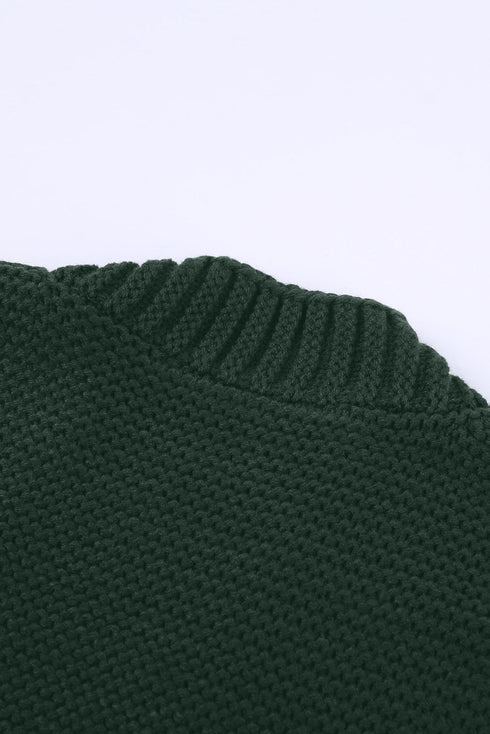 Open Front Chunky Knit Cardigan